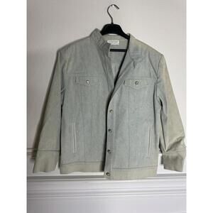 St. John Sport By Marie Light Blue Denim Jacket Blazer L Designer Authentic